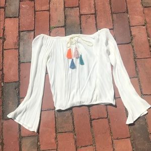 White off the shoulder blouse